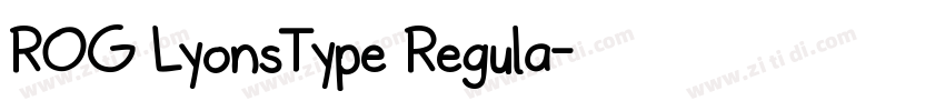 ROG LyonsType Regula字体转换